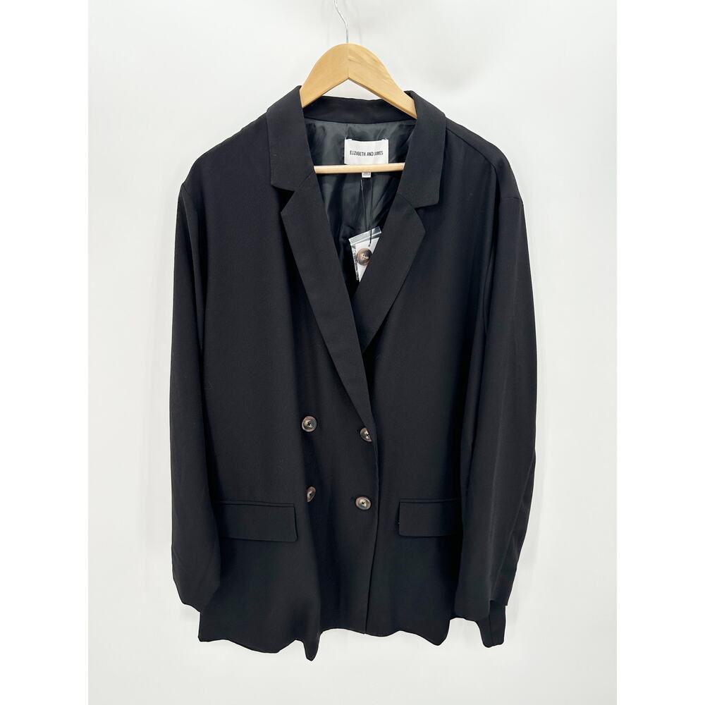 Elizabeth And James Women Double Breasted Blazer Sz 3X Career Office Minimalist